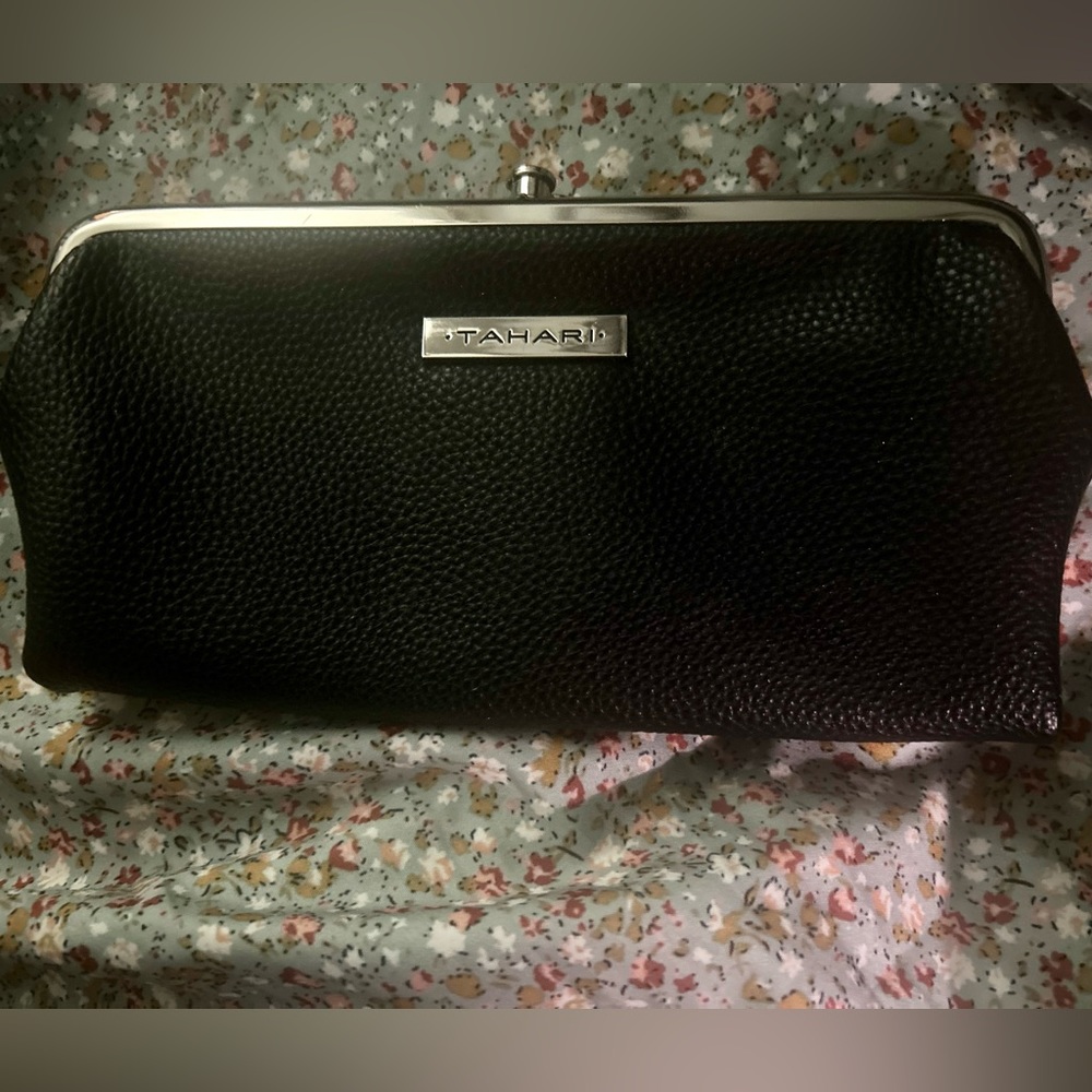 Tahari Black Clasp Clutch NWOTs